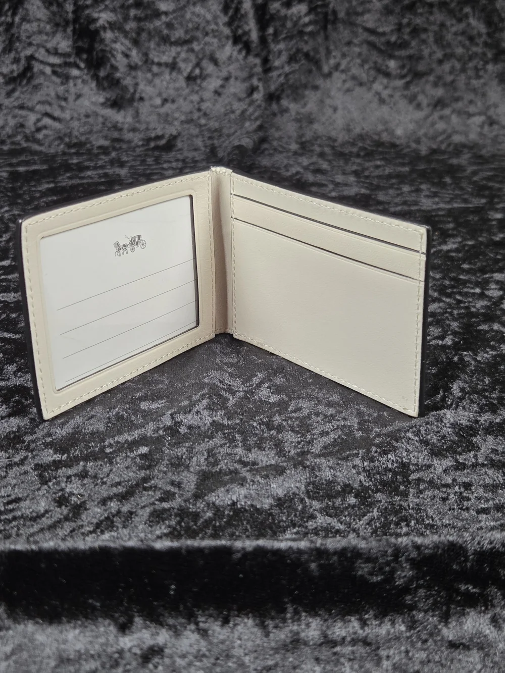 Coach Cream Leather Card & ID Wallet